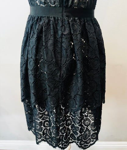 Vintage Nina Ricci Black Lace Sheer Dress