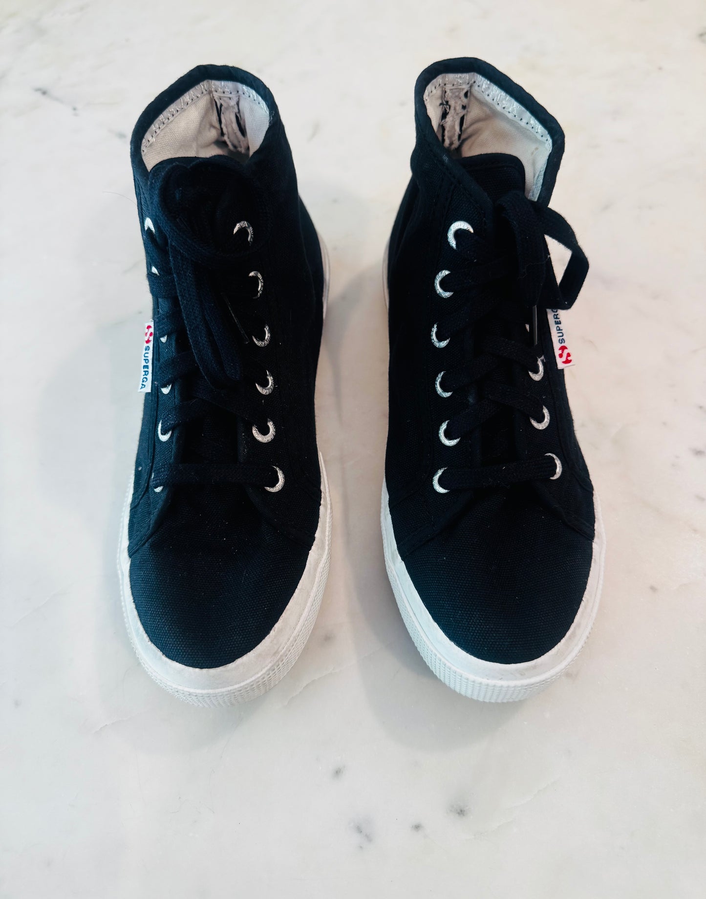 Superga 2795 Cotu Black Canvas High Top Sneakers