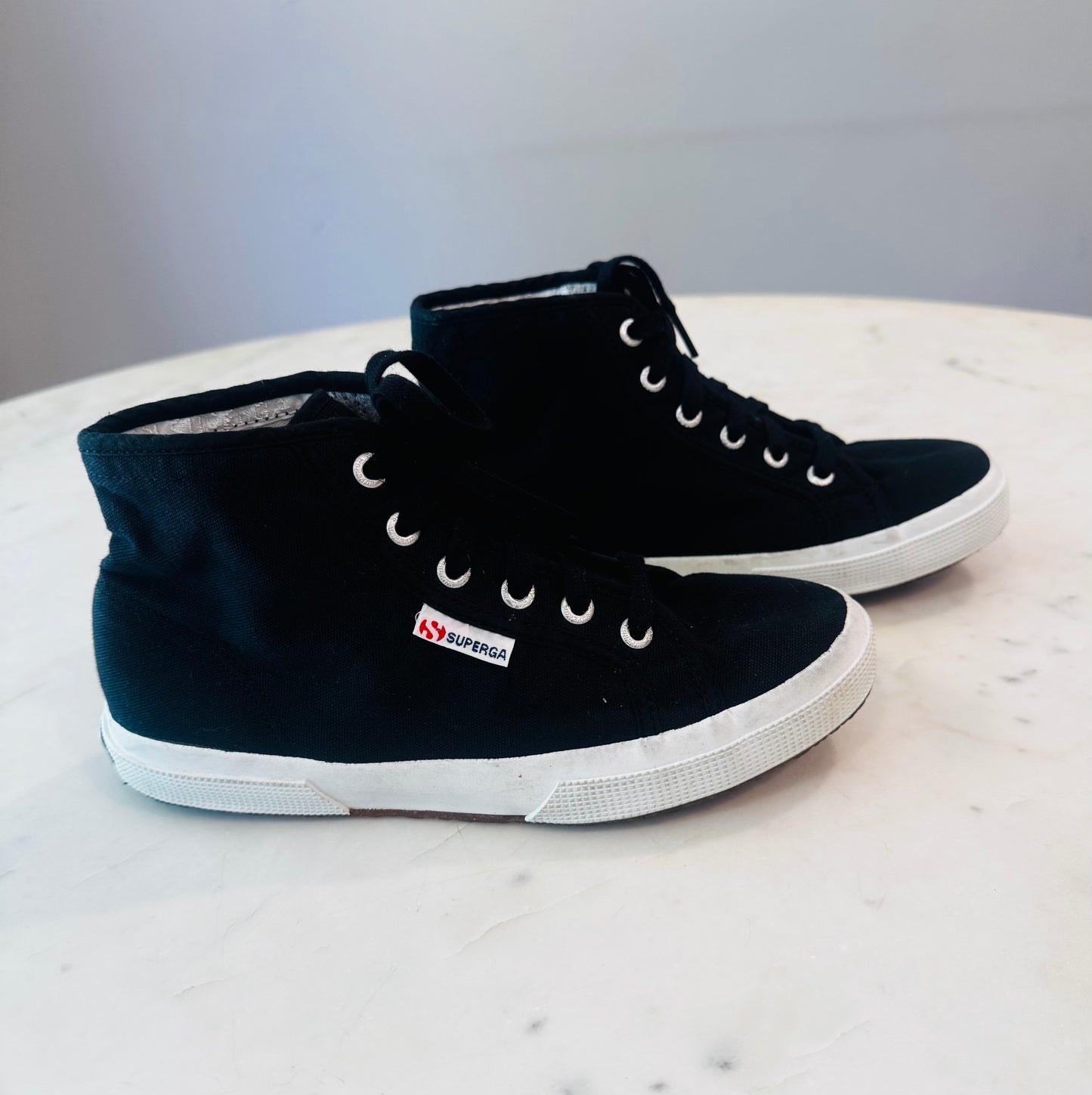 Superga 2795 Cotu Black Canvas High Top Sneakers