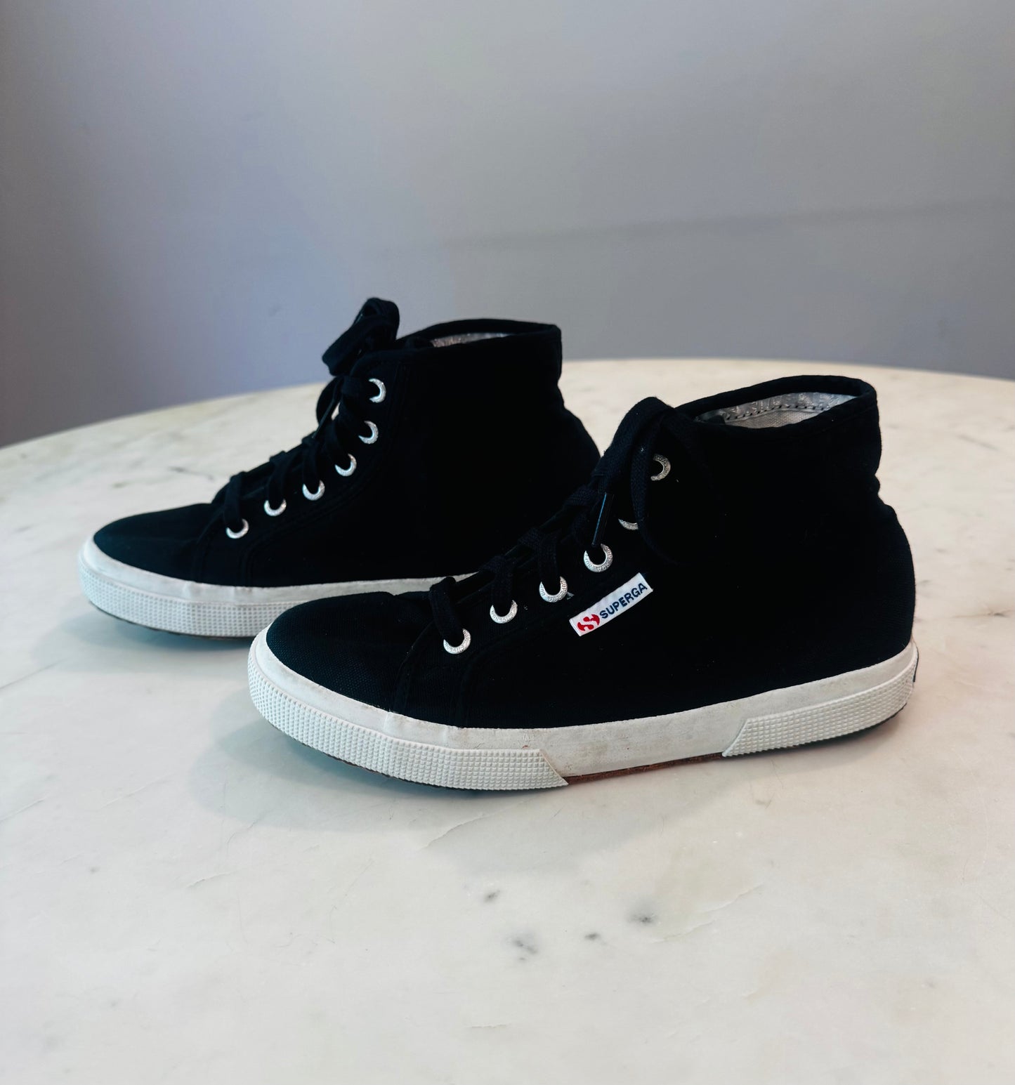 Superga 2795 Cotu Black Canvas High Top Sneakers