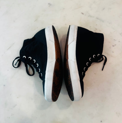 Superga 2795 Cotu Black Canvas High Top Sneakers