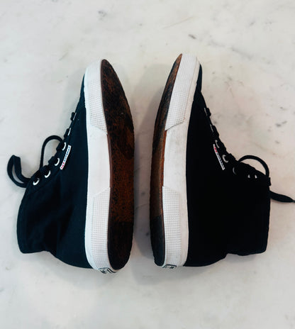 Superga 2795 Cotu Black Canvas High Top Sneakers