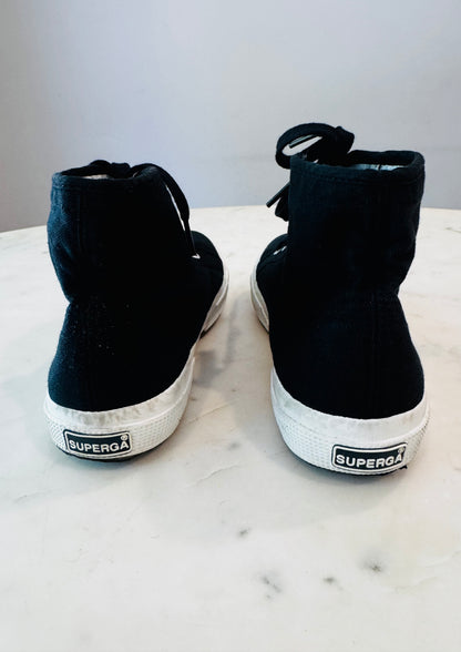 Superga 2795 Cotu Black Canvas High Top Sneakers