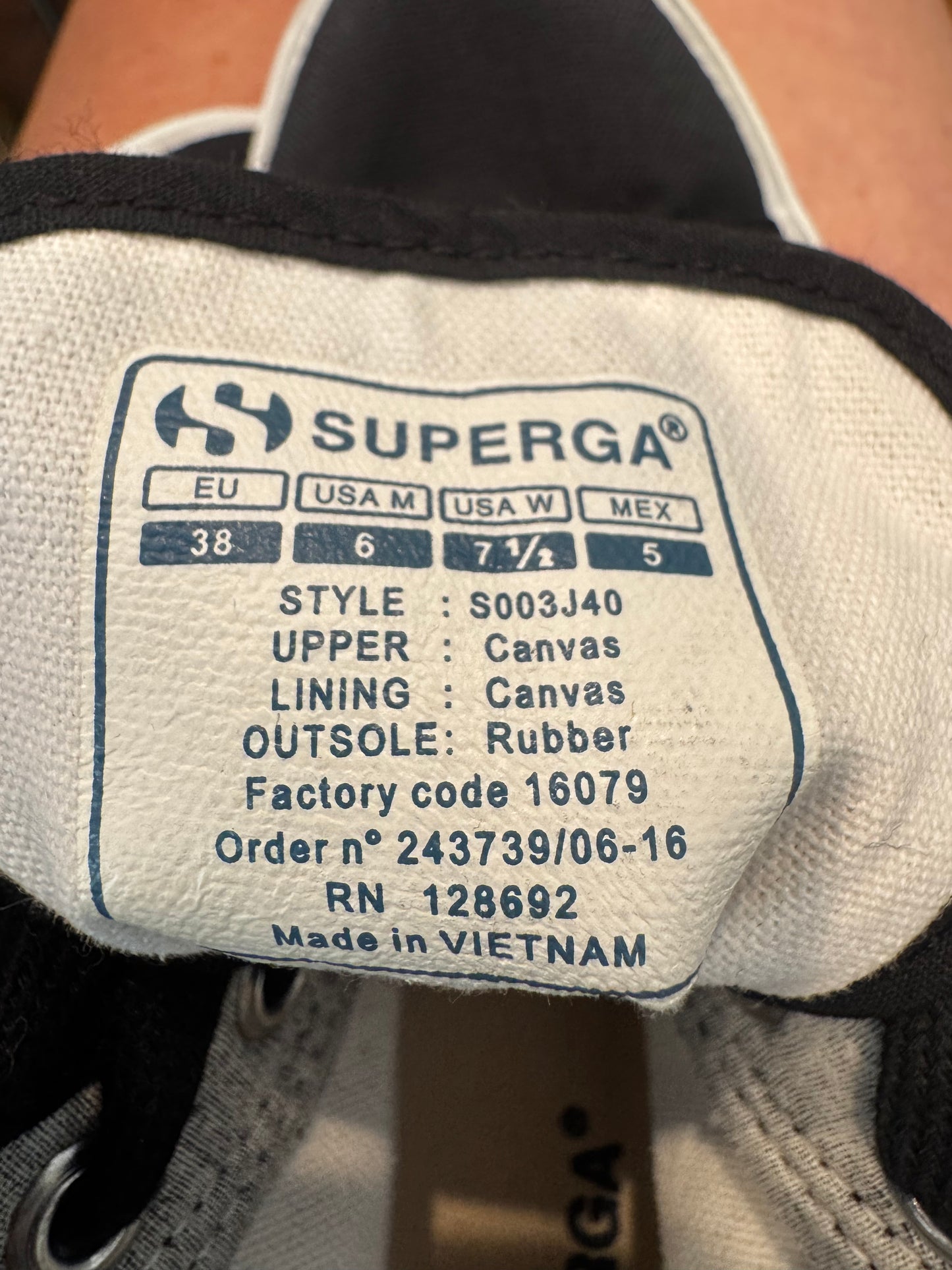 Superga 2795 Cotu Black Canvas High Top Sneakers