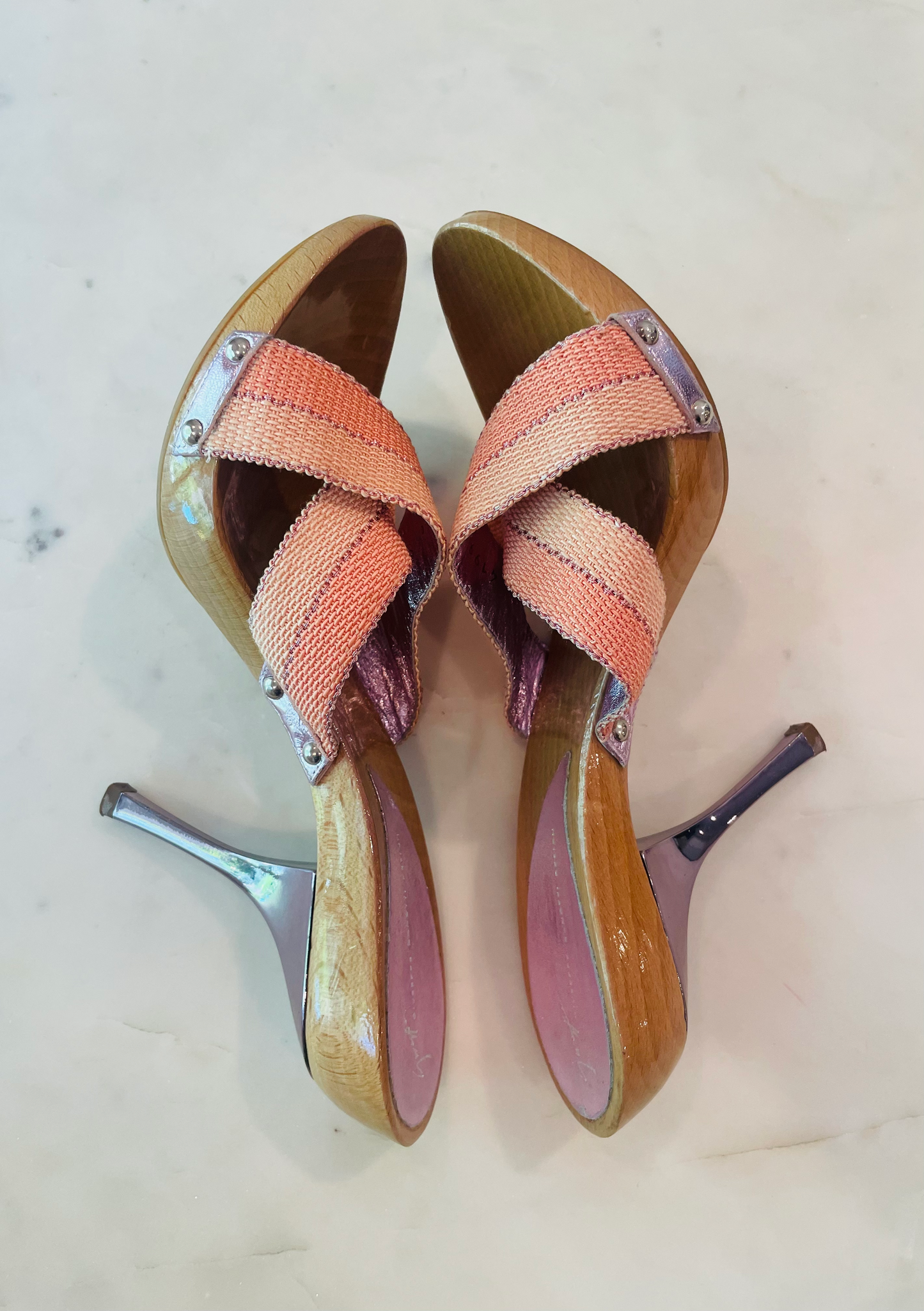 Vintage Guiseppe Zanotti Stiletto Mules Day Sandal