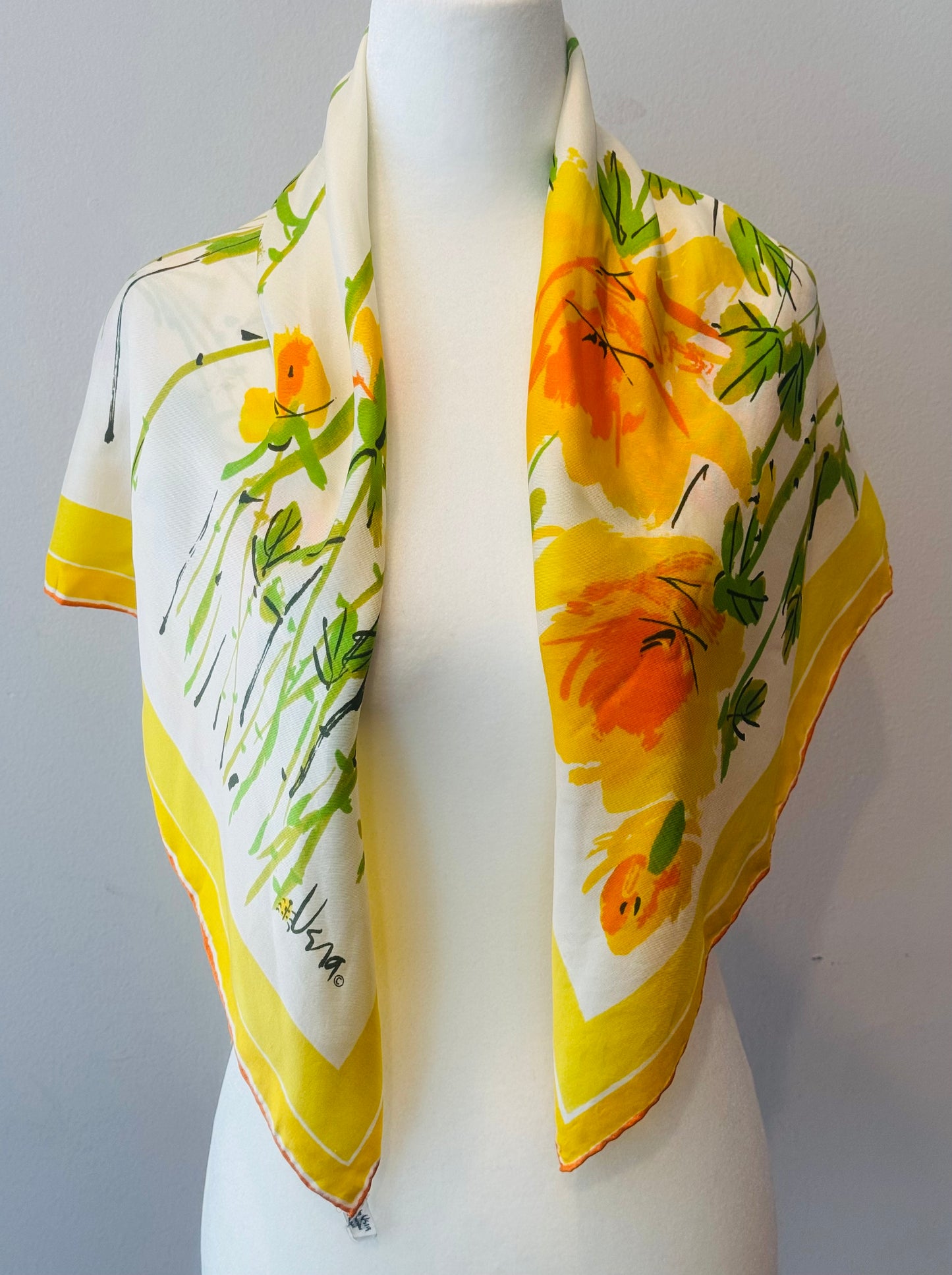 Vintage 1960s Vera Neumann Silk Scarf