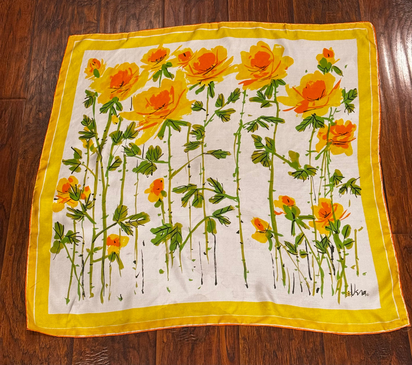 Vintage 1960s Vera Neumann Silk Scarf