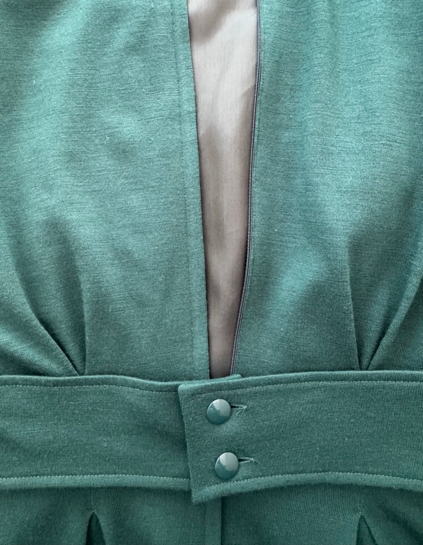 1980s Guy Laroche Emerald Wool Sheath Dress (As-Is)