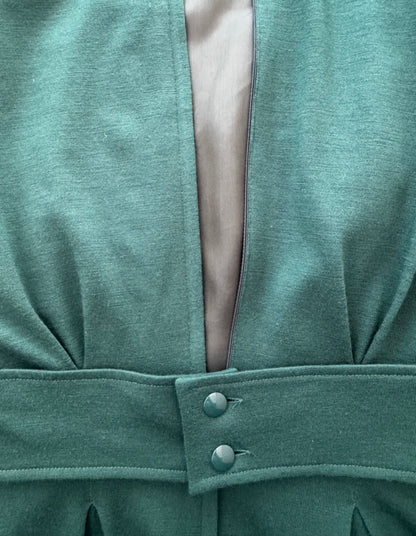 1980s Guy Laroche Emerald Wool Sheath Dress (As-Is)