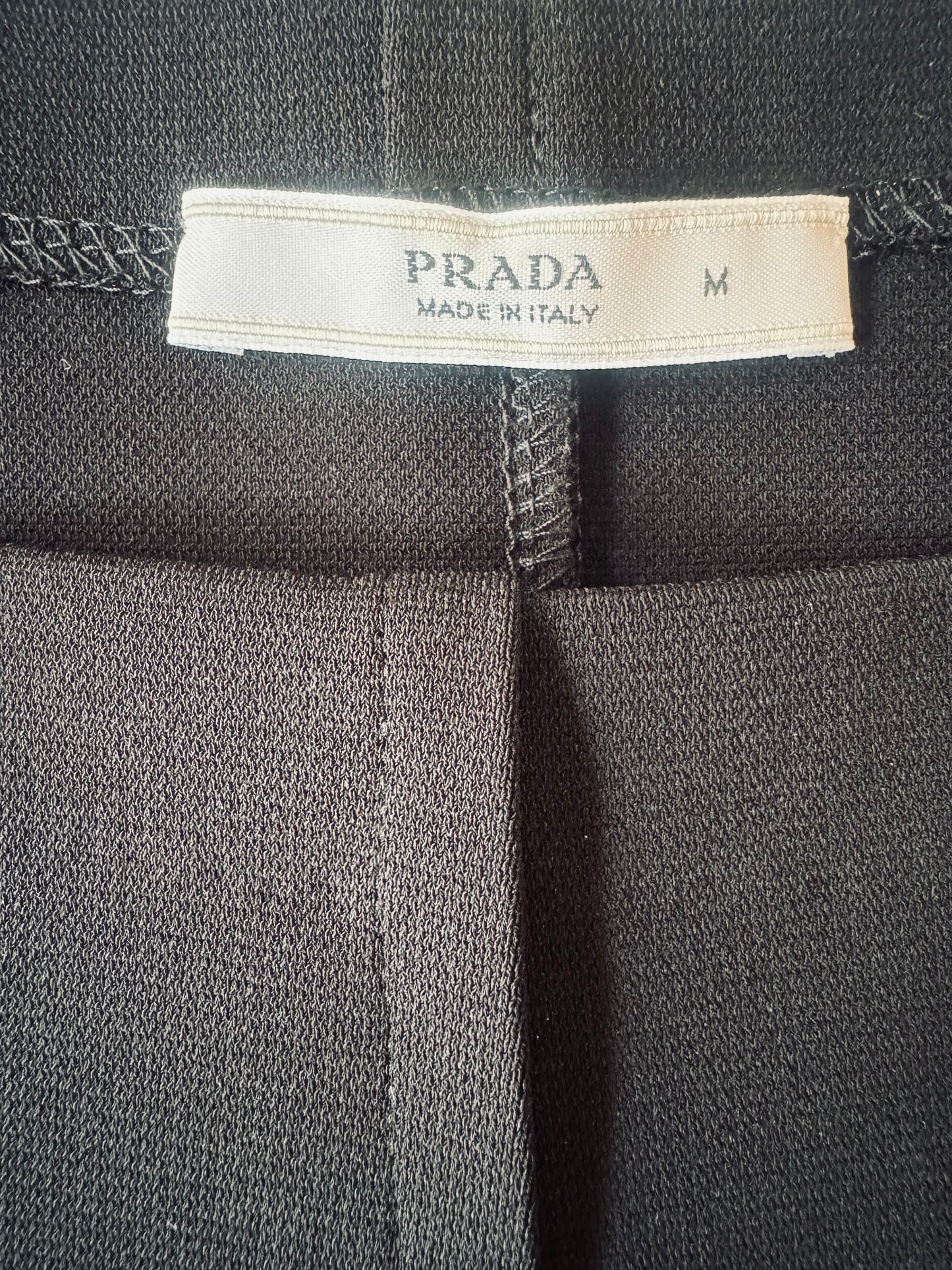 Prada Black Flutter Ruffle Sleeve Shift Dress