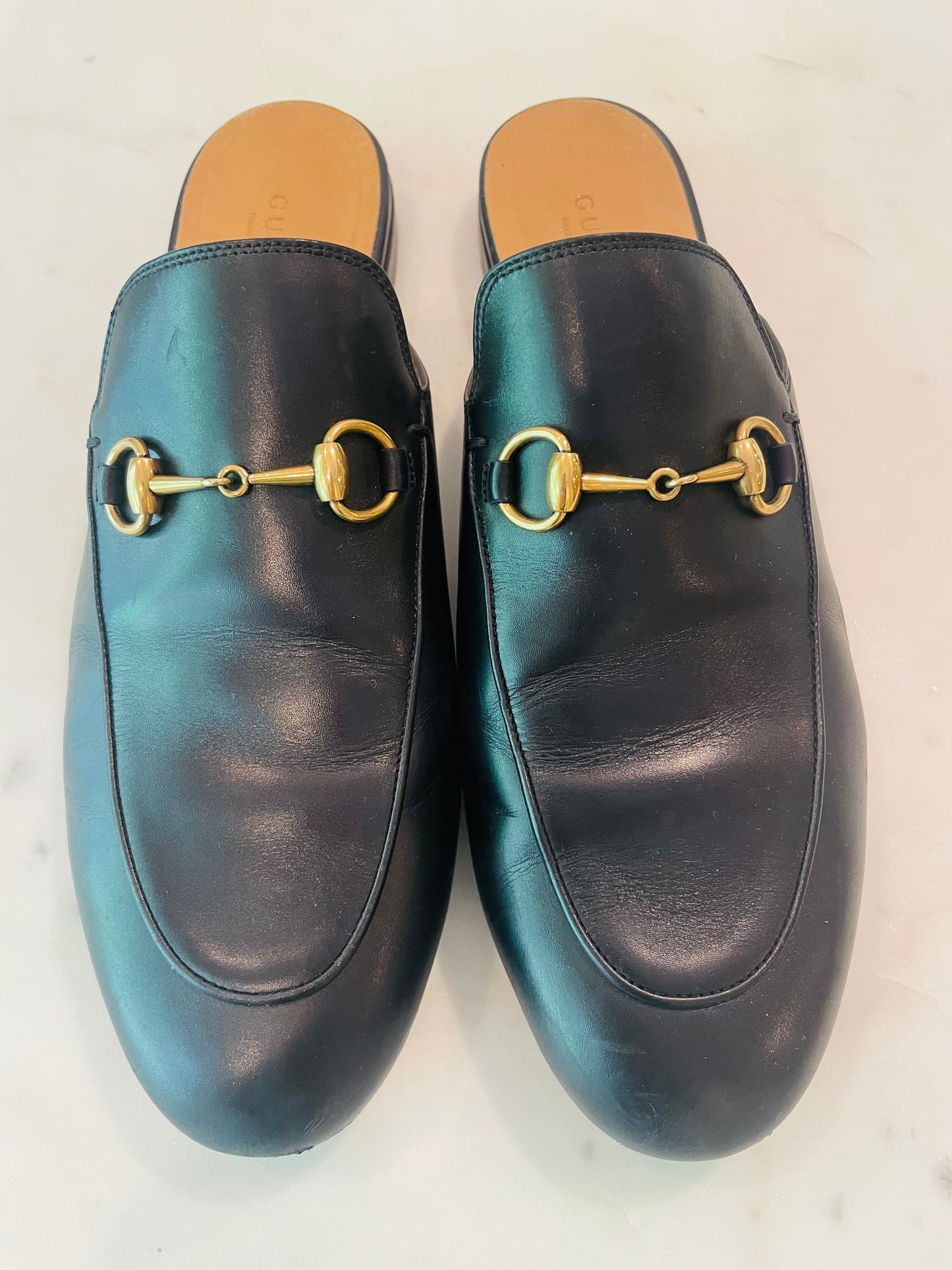 Gucci Princetown Horsebit Accent Mules