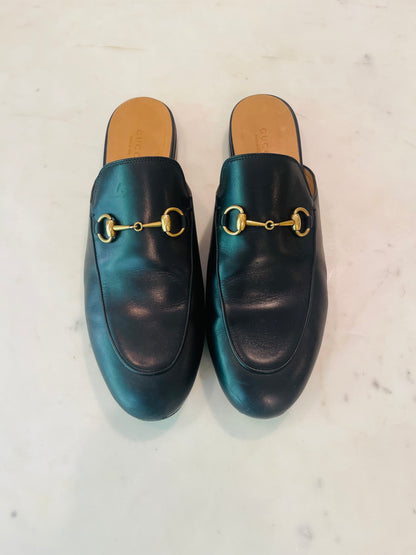 Gucci Princetown Horsebit Accent Mules