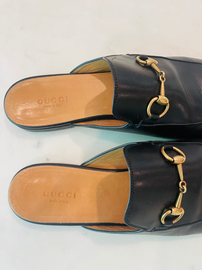 Gucci Princetown Horsebit Accent Mules