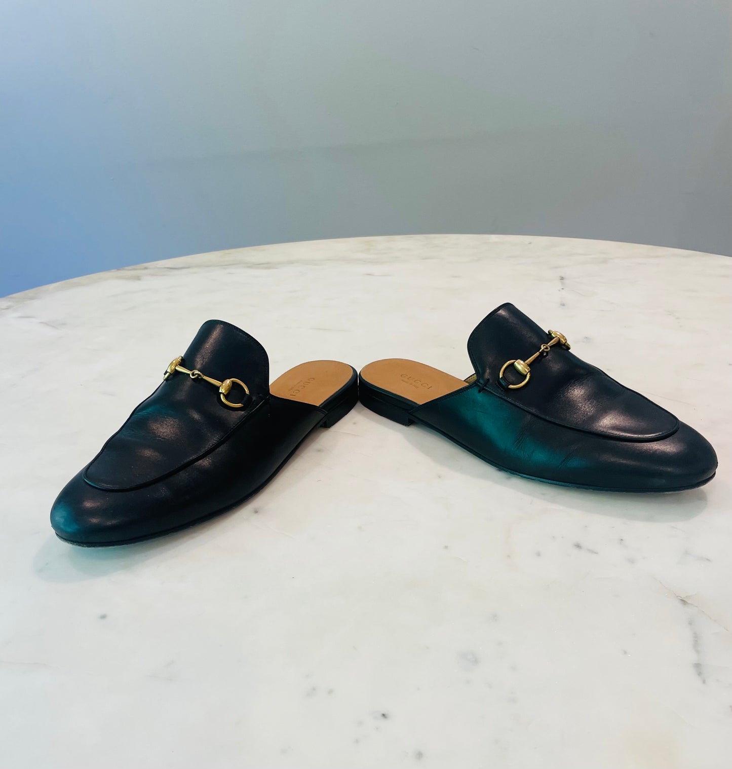 Gucci Princetown Horsebit Accent Mules