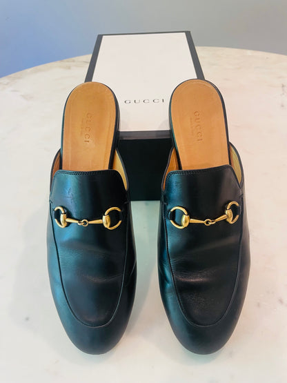 Gucci Princetown Horsebit Accent Mules