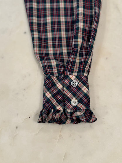 Vintage TJ's of California 70's Plaid Secretary Blouse