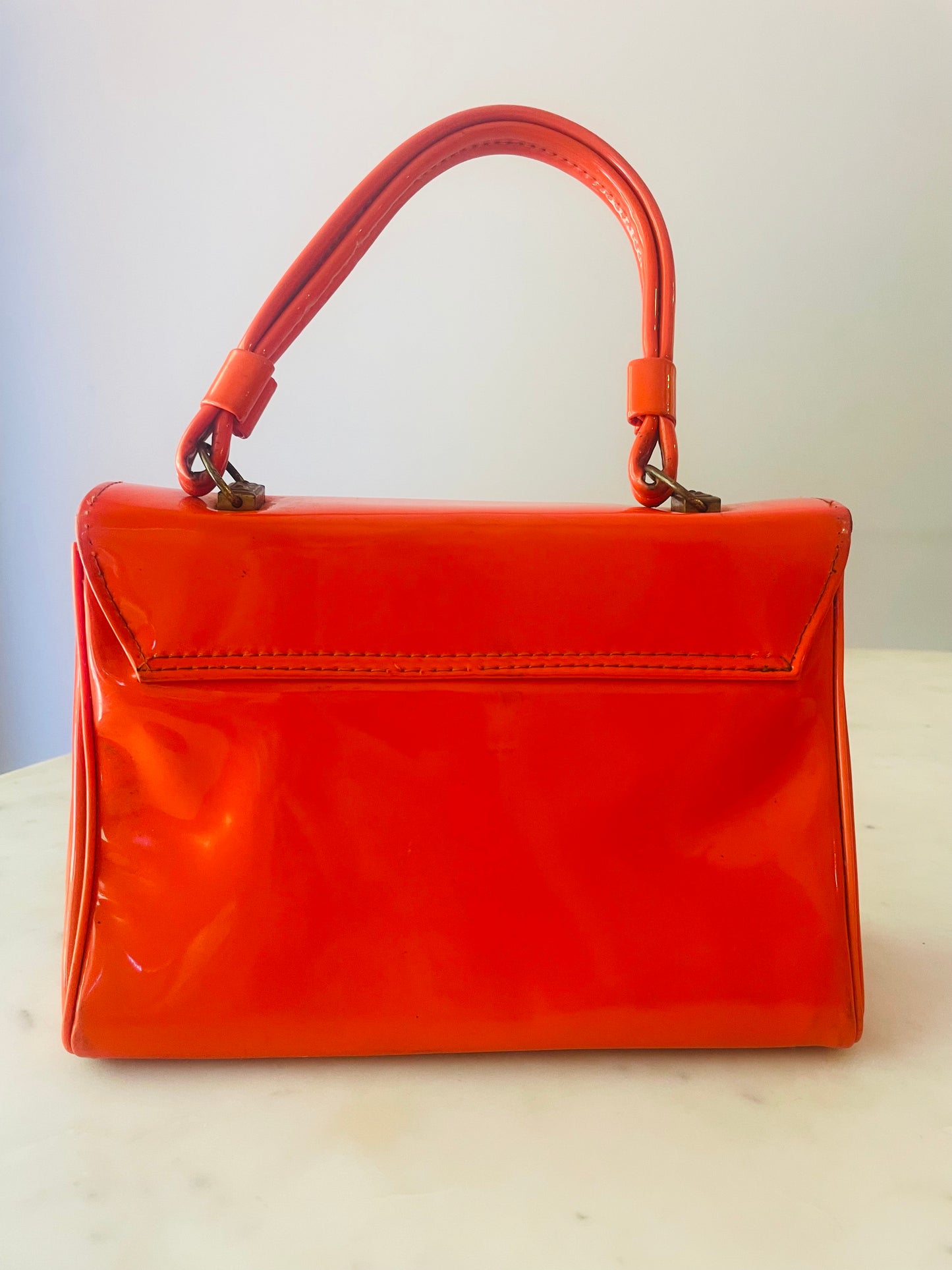 Vintage  1970's Patent Leather Handbag