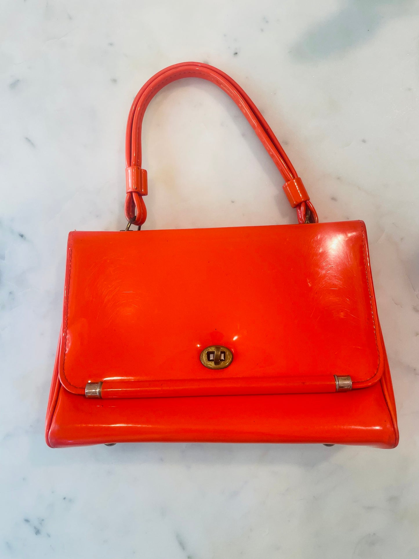 Vintage  1970's Patent Leather Handbag