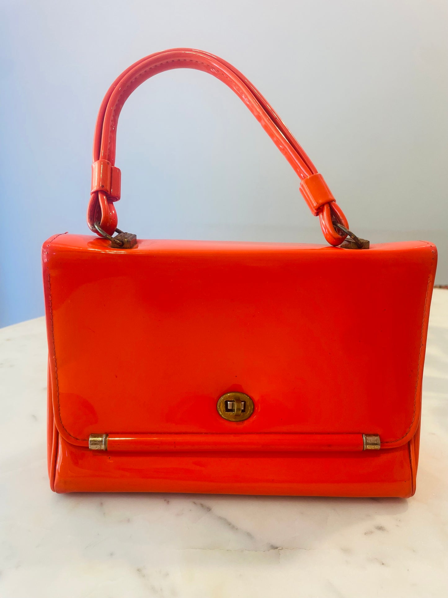 Vintage  1970's Patent Leather Handbag