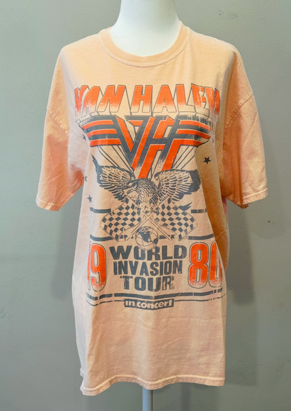 Van Halen 1980 World Invasion Tour Retro Graphic Tee
