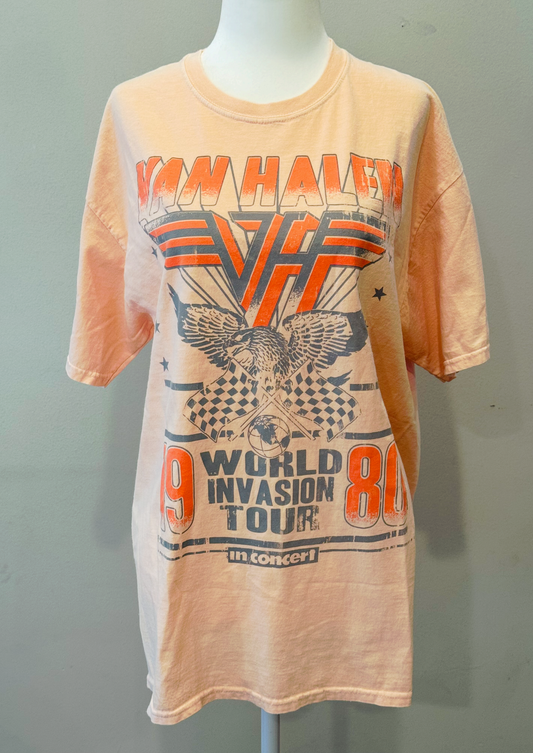 Van Halen 1980 World Invasion Tour Retro Graphic Tee