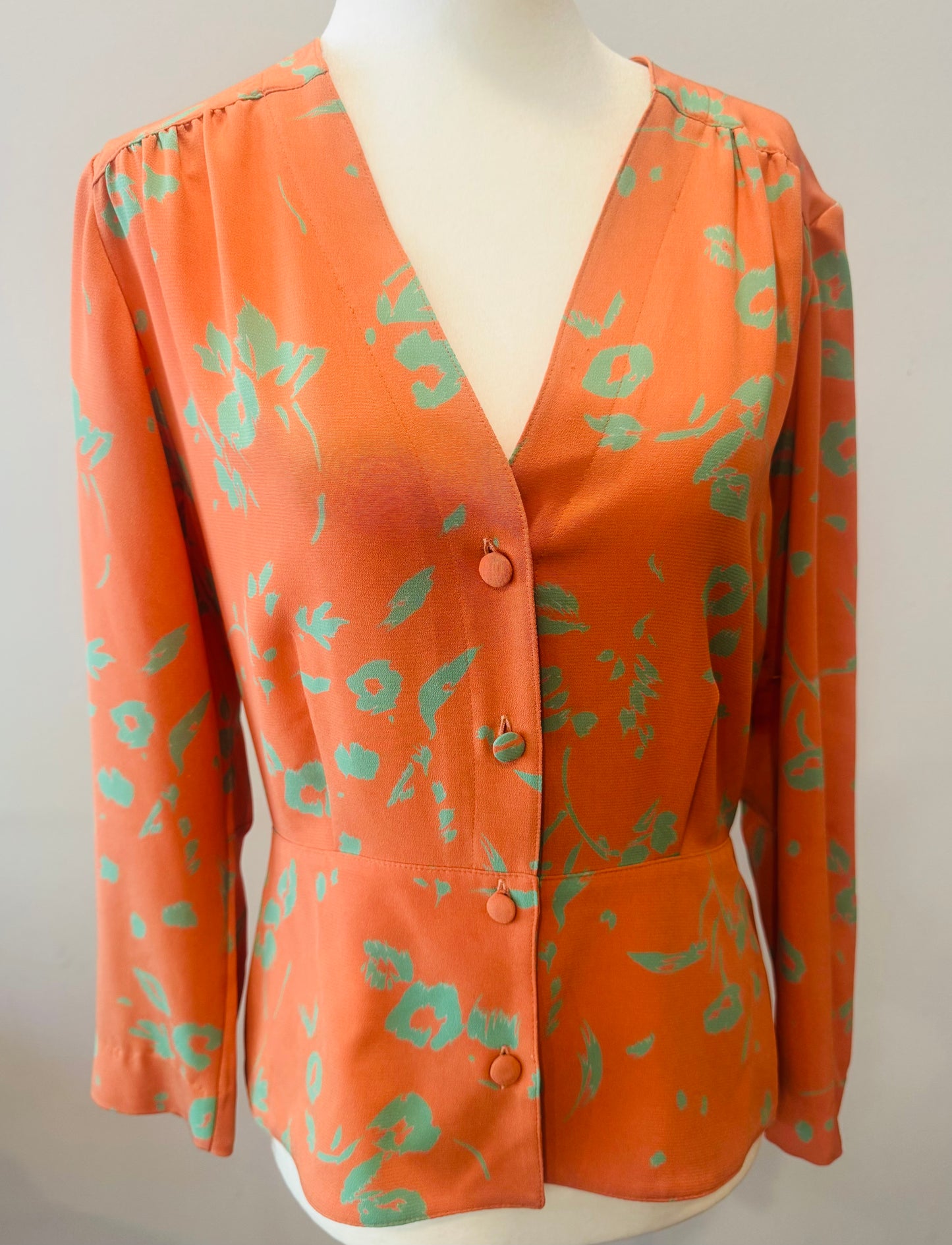 1980s Devernois Paris Peplum Blouse