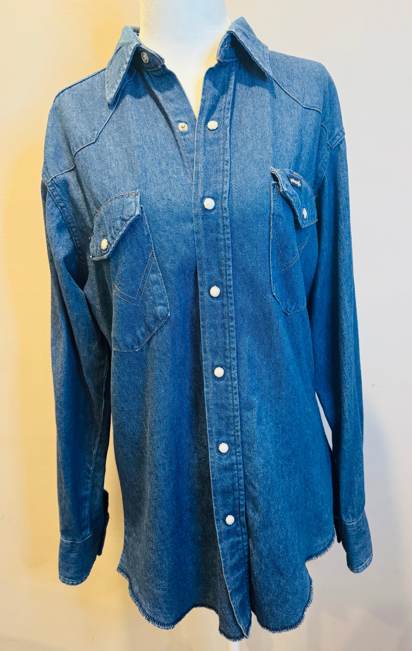 Vintage Wrangler Western Shirt Denim Shirt