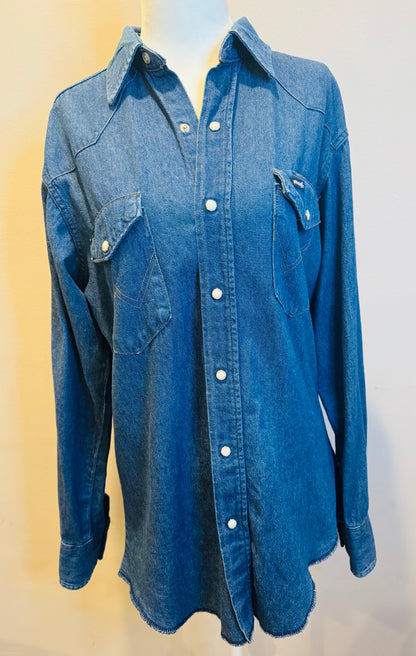 Vintage Wrangler Western Shirt Denim Shirt
