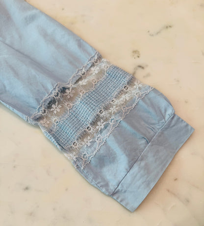 Vintage 70's Lace and Cotton Blouse