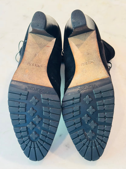 Gucci Vintage Suede Lace-Up Boots