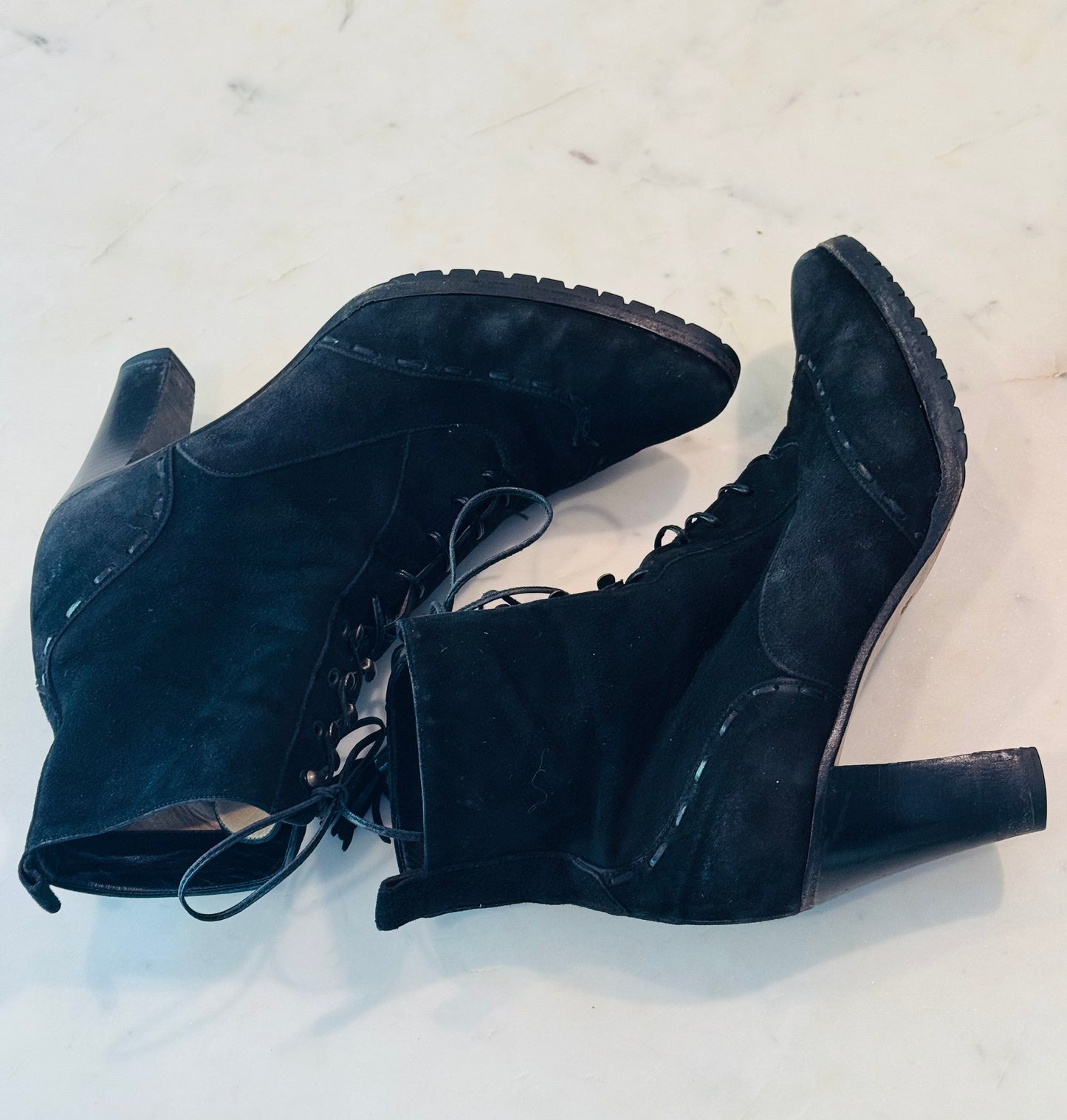 Gucci Vintage Suede Lace-Up Boots