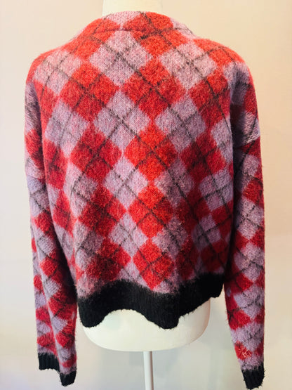 Ragged Jeans Brushed Argyle Cardigan