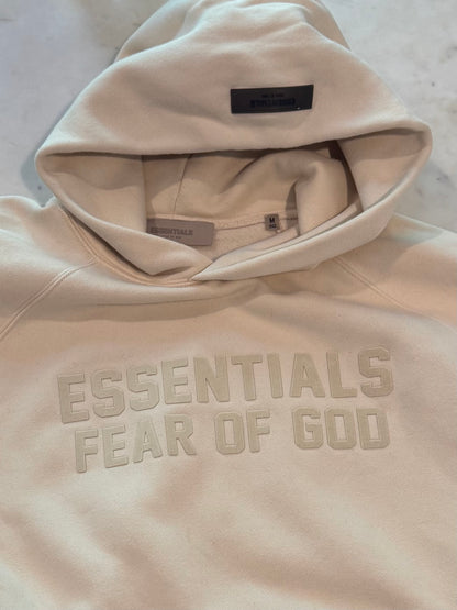 Essentials-Fear of God Hoodie in Eggshell