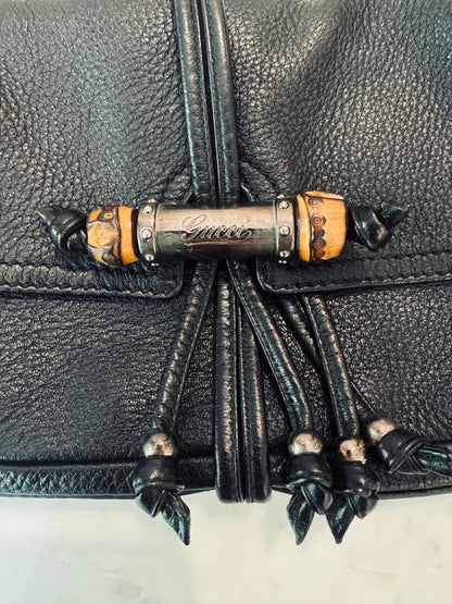 Gucci Vintage Croisette Black Evening Purse