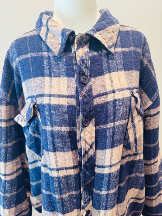 Vintage Plaid Shacket Jacket