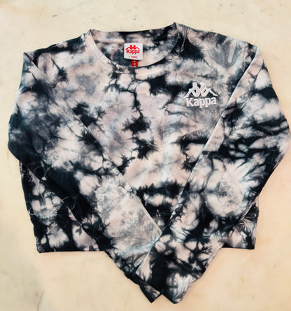 Vintage Kappa Tie-Dye Cropped Sweatshirt