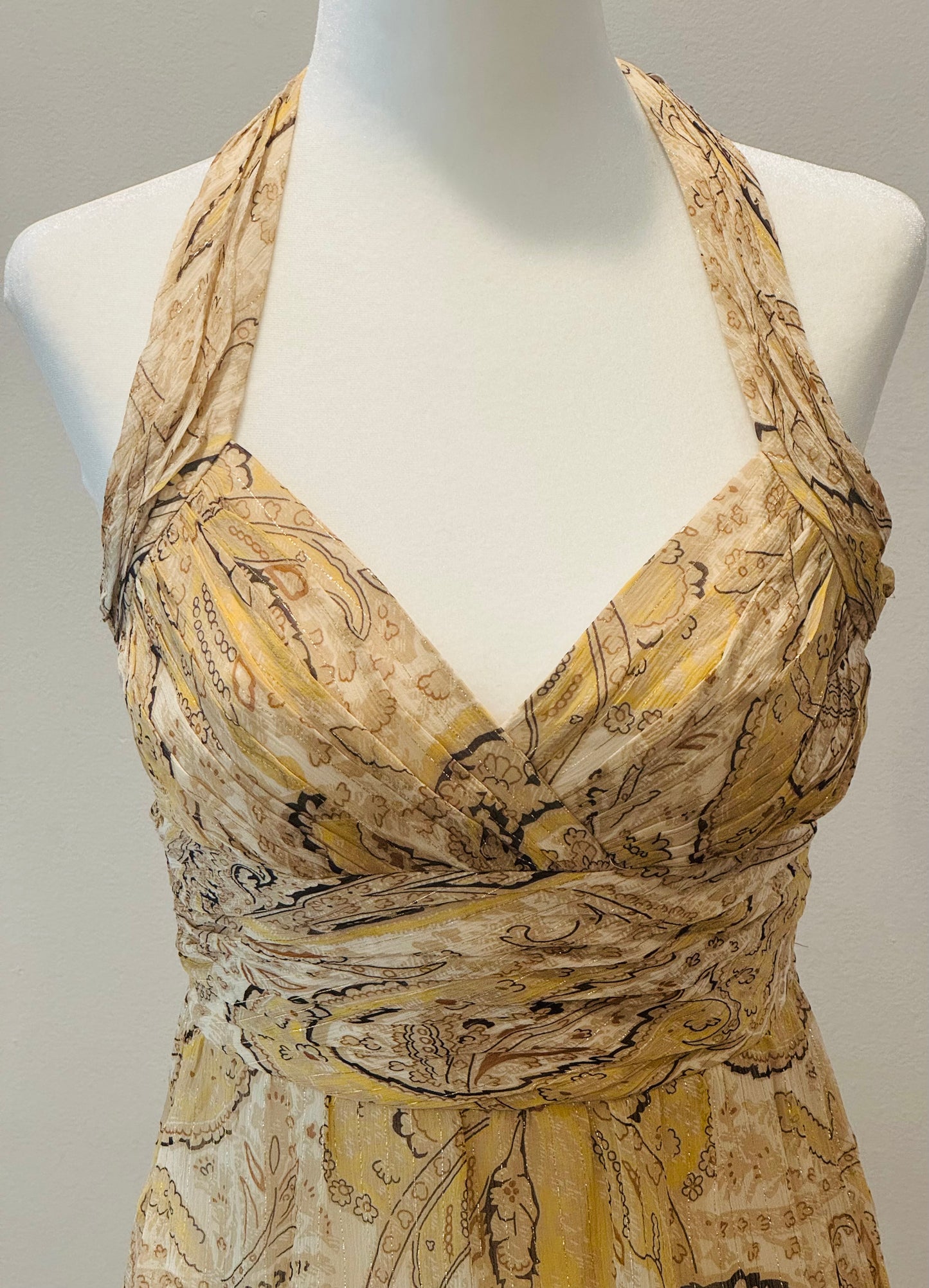 Vintage Paisley Print Midi Sundress