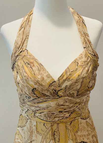 Vintage Paisley Print Midi Sundress