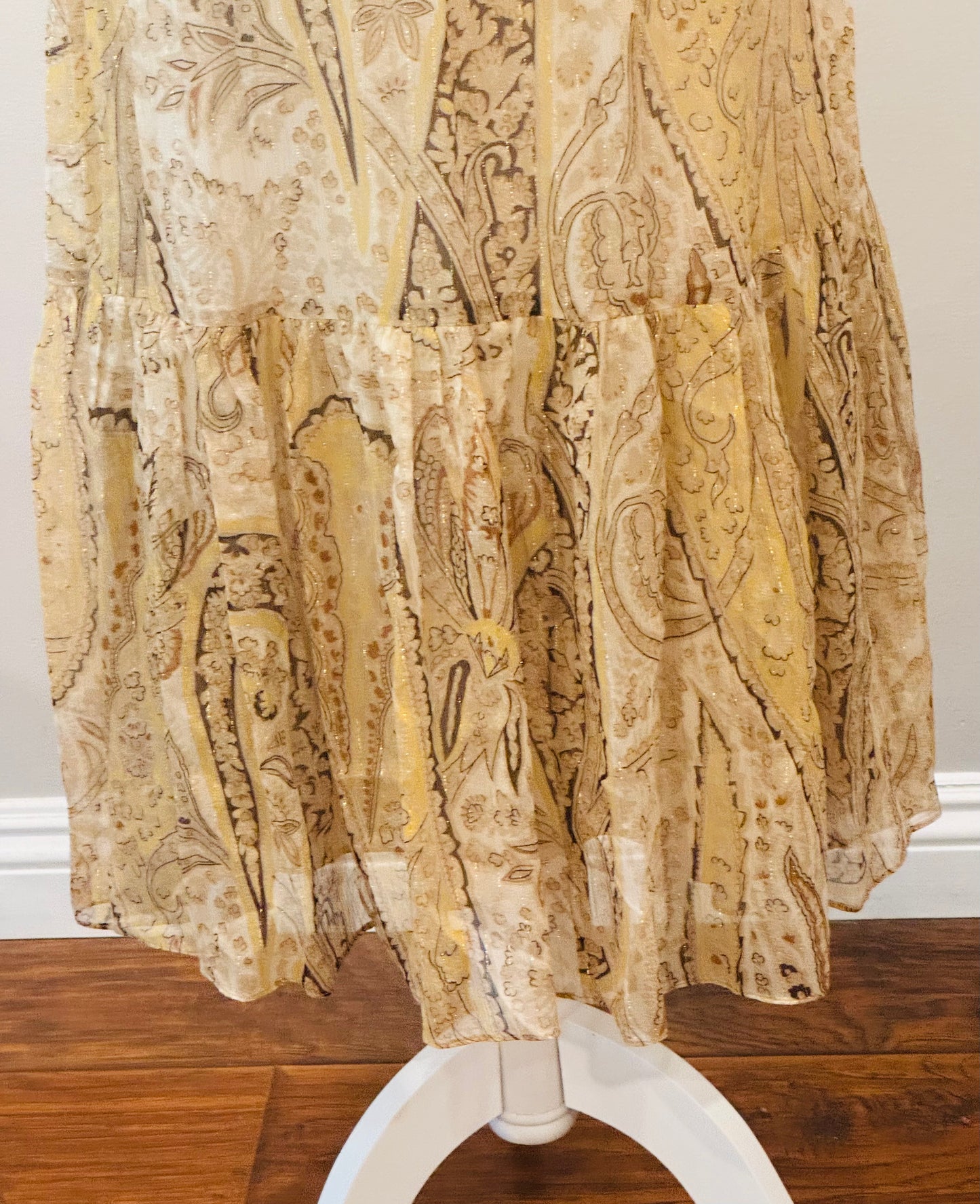 Vintage Paisley Print Midi Sundress