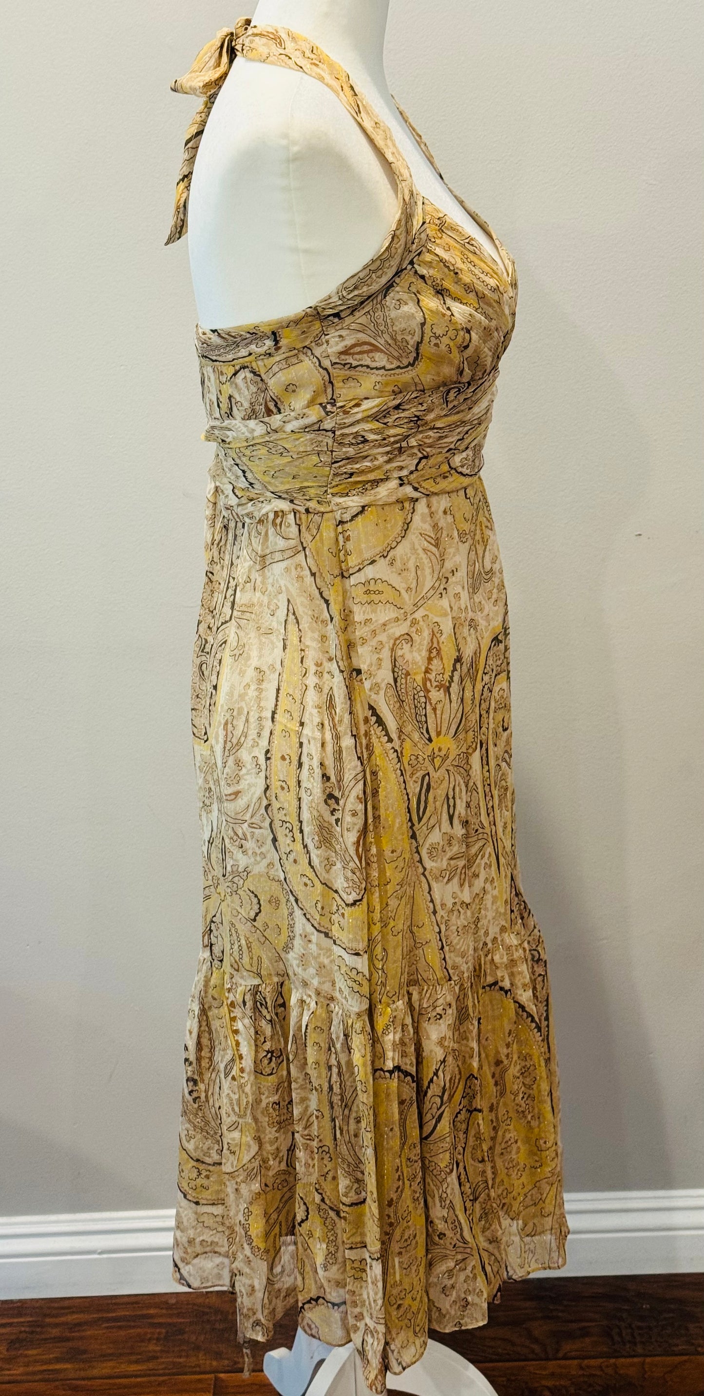 Vintage Paisley Print Midi Sundress