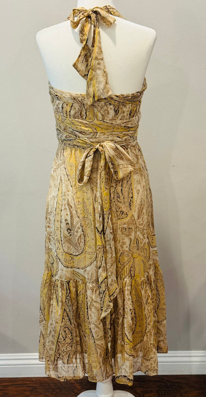 Vintage Paisley Print Midi Sundress