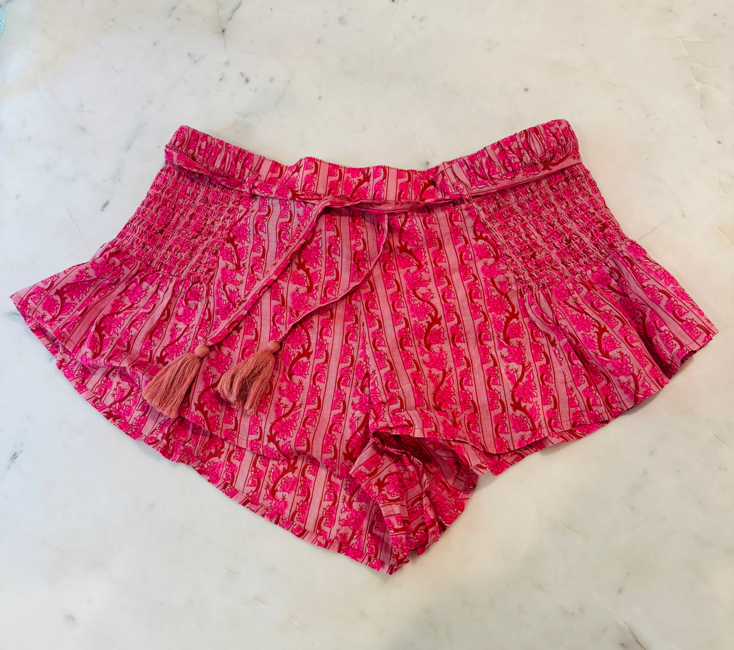 Free People Pink Floral Shorts
