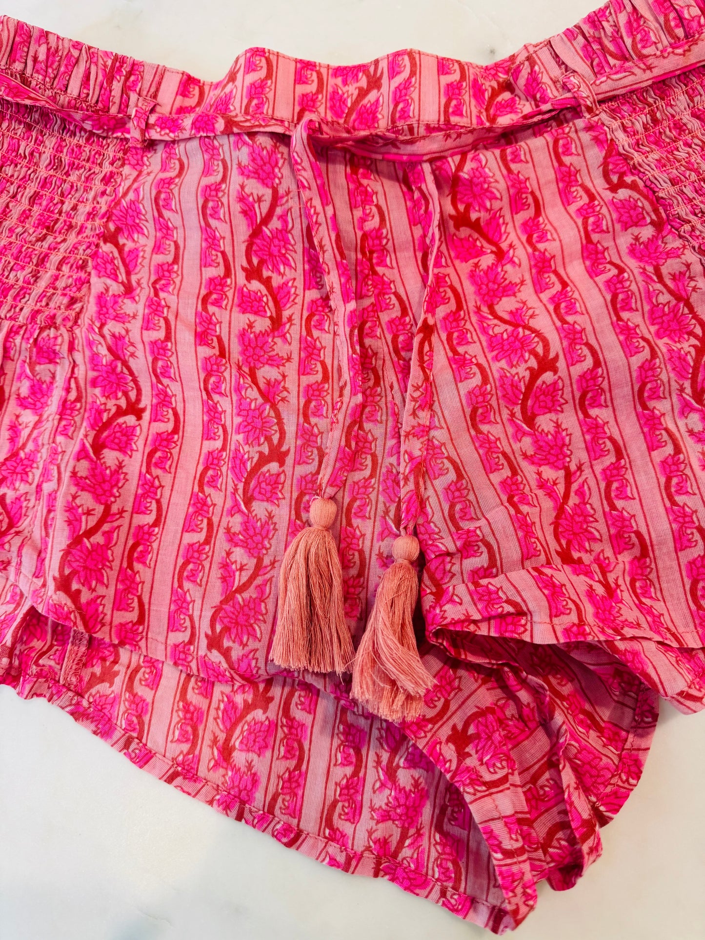 Free People Pink Floral Shorts