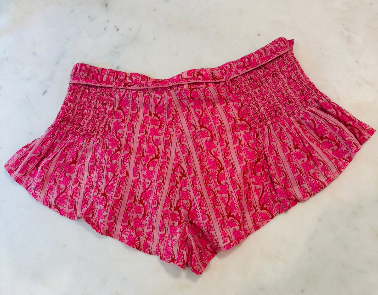 Free People Pink Floral Shorts