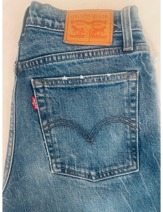 Levi's Frayed Bottom 501's Jeans