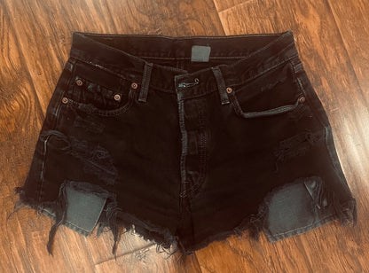 Levi's Black Vintage Cutoff Shorts