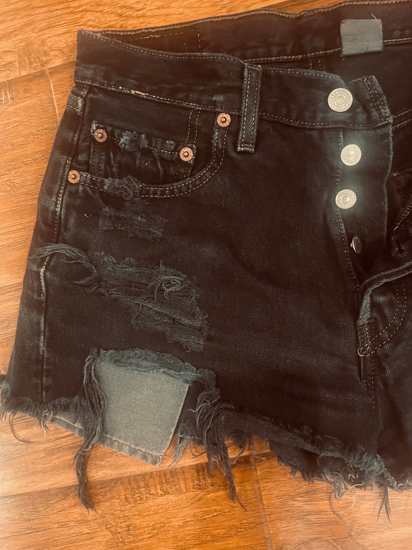 Levi's Black Vintage Cutoff Shorts