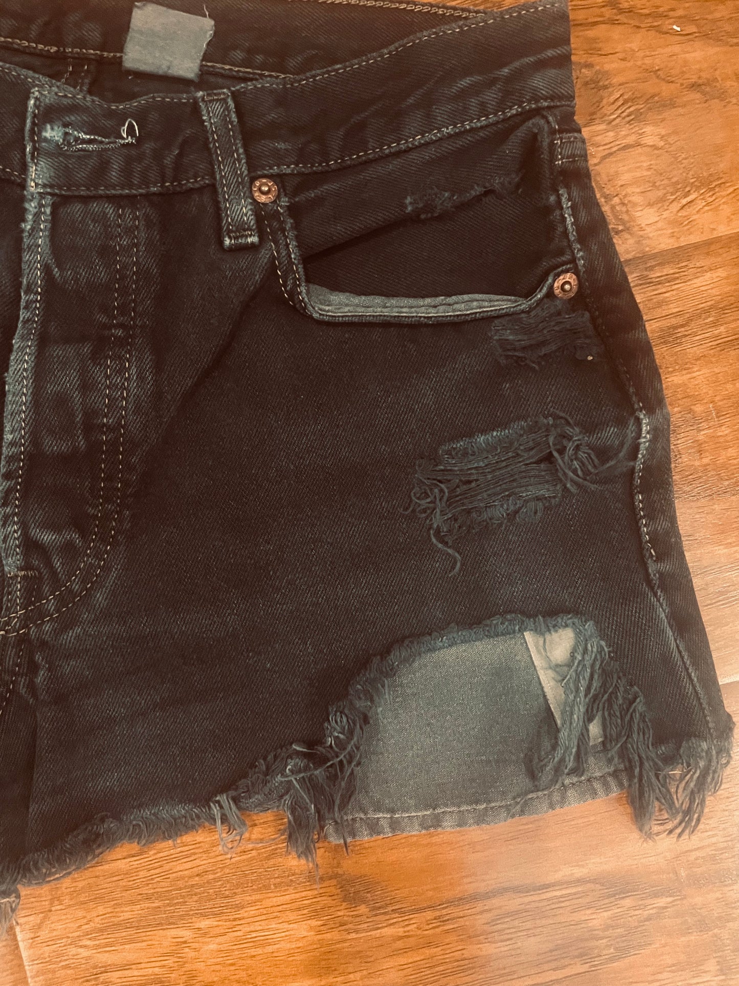 Levi's Black Vintage Cutoff Shorts