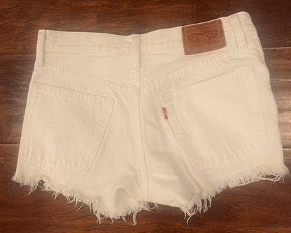 Levi's White Cutoff Shorts