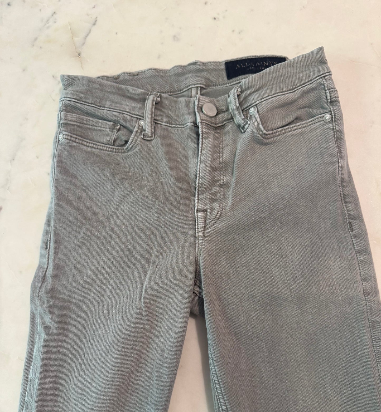 AllSaints Grey Skinny Jeans